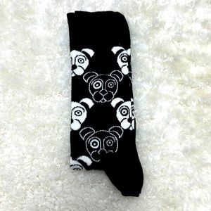 New - Black and White French Bulldog Puppy Socks